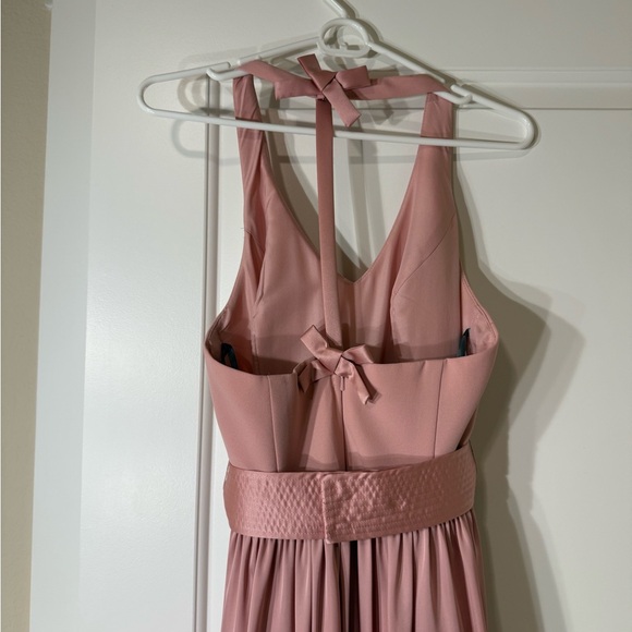 David’s Bridal White by Vera Wang Halter Dress in Ballet Pink - Picture 3 of 4